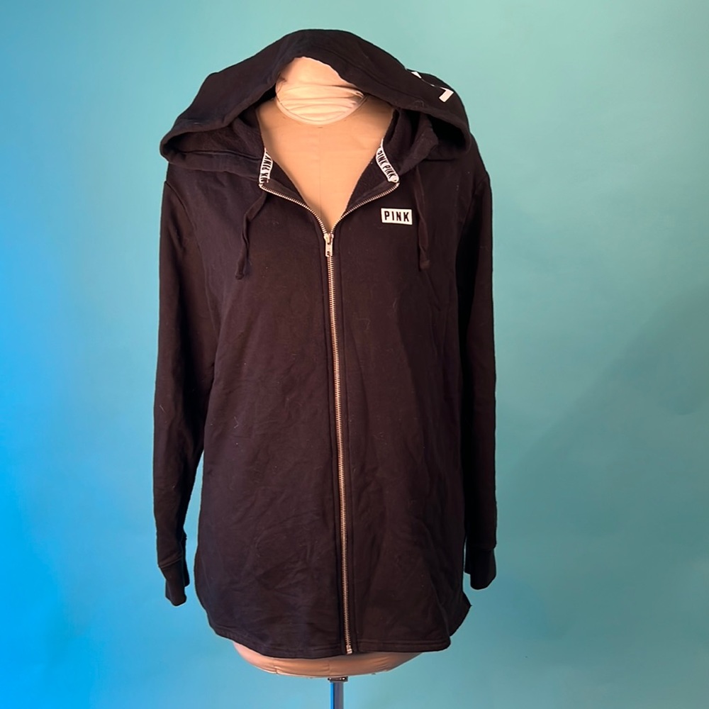 Victoria’s Secret black oversized zip hoodie sz. L